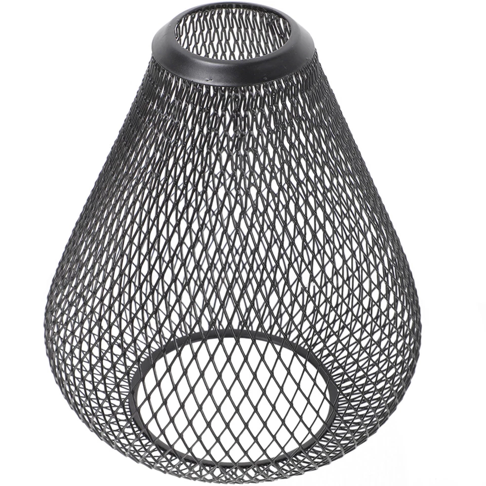 Pantalla protectora de hierro forjado gota de agua candelabros cubierta jaula bombilla Foto 2 de 4