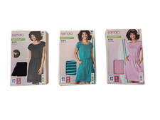 Esmara Kleid Damen mit Baumwolle Modal Rundha...