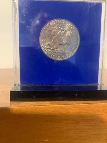 Eisenhower Dollar 1971 D Louis Rukeyser “Bullish Best Wishes” in the case - Picture 4 of 5