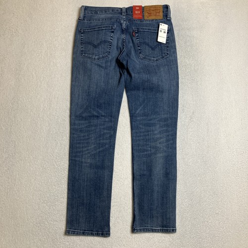 Levi's 511 Jeans Mens 31x30 Slim Stretch Dark Wash Blue Denim Retail $64.99 - Picture 3 of 18