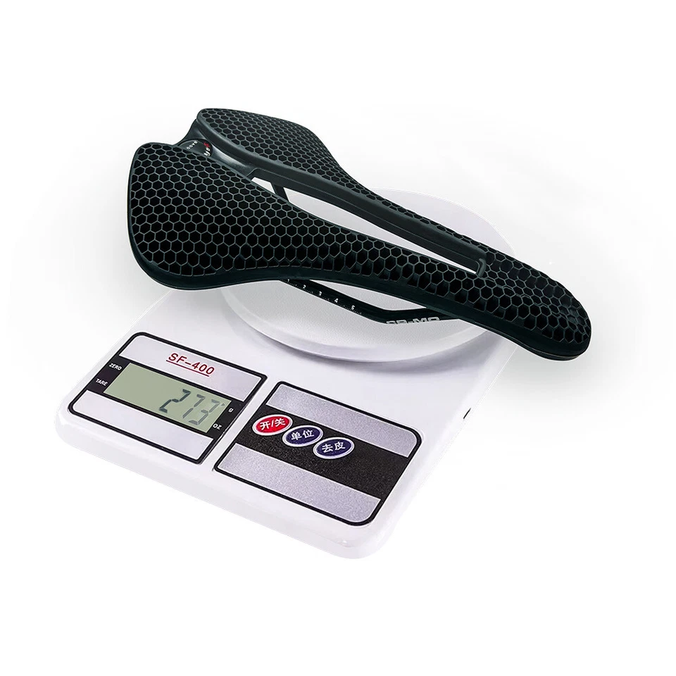 Cojín de sillín de bicicleta impreso en 3D carbono hueco transpirable MTB asiento de bicicleta de carretera Foto 2 de 4