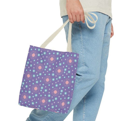 Colorful Floral Tote Bag for Shopping, Beach, Travel, Gift, Eco-Friendly - Imagen 36 de 61