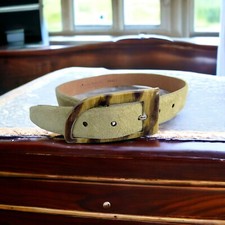 Vintage Streets Ahead Italian Suede Leather Belt Size S