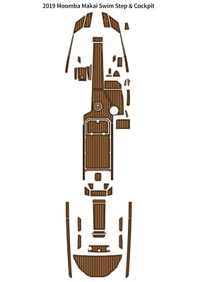 2019 Moomba Makai Swim Step Platform Cockpit Mat Boat EVA Foam Teak Flooring Pad