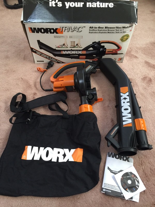 Worx Electric Trivac All In One Blower Vac Mulcher WG500