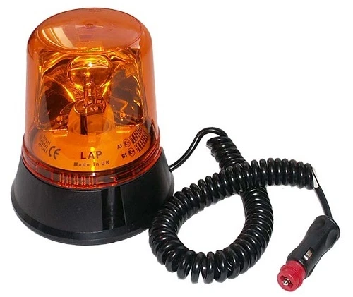 Magnetic rotating outlet beacon light