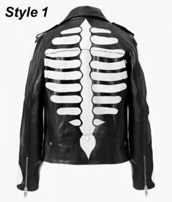 【archive】90s Born skeleton leatherjacket 90s Skeleton Leather Biker Jacket ☠️ Here's a cool leather