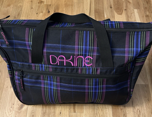 DAKINE Weekender Duffle Bag Top Handle & Crossbody Strap Black, Pink & Purple S