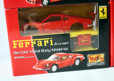 6X FERRARI MAISTO ASSEMBLY DIE CAST MODEL KIT 512TR 456GT