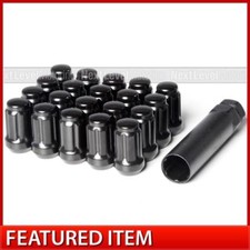 20 Black Spline Drive Tuner Lug Nuts 12x1.25 Fit Xxr 521 530 527 002 537 538 513