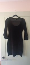 Black Velour Dress Size 8 Warehouse