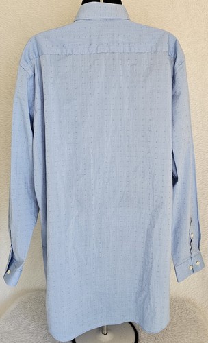 J Ferrar Mens Shirt Size L Large 16/16.5 32/33 Blue - Picture 21 of 24