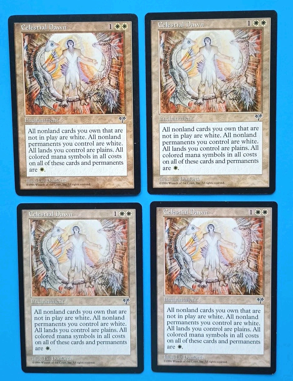 Magic the Gathering MTG Mirage CELESTIAL DAWN  X 4 LP/EX Rare  1996 Nice!