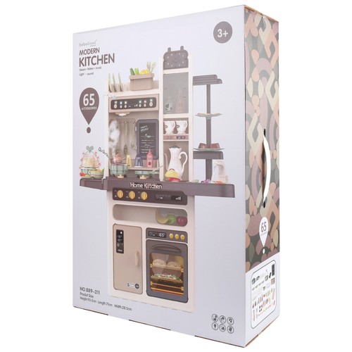 Realistic Kitchen Toy Set for Kids with Lights, Music, Steam & Accessories 65Pcs - Picture 19 of 28