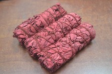 3 PCS RED DRAGON'S BLOOD SAGE BUNDLE SMUDGE 4" T-835