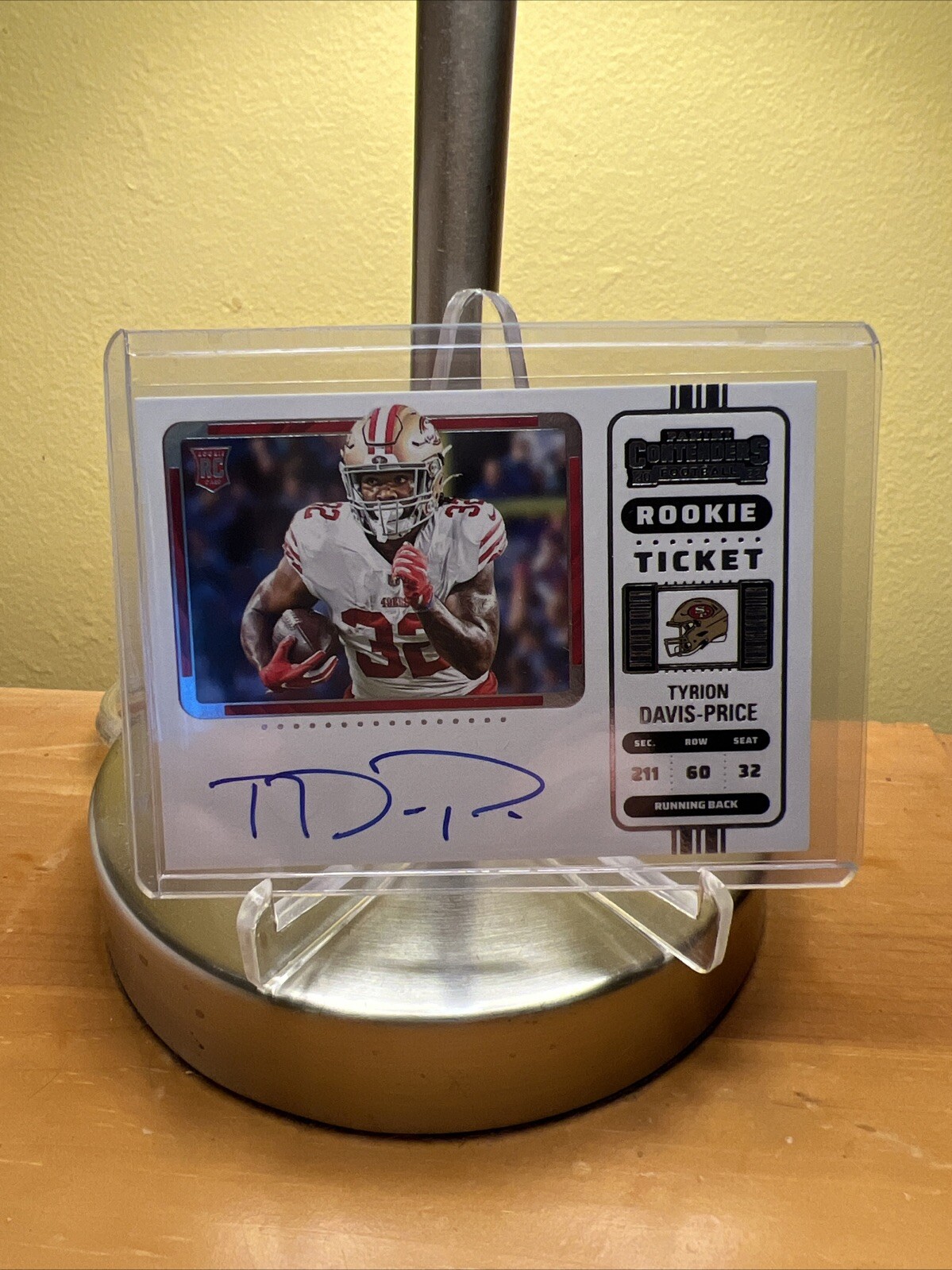 2022 Panini Contenders - Tyrion Davis-Price Rookie Ticket Variation Autograph