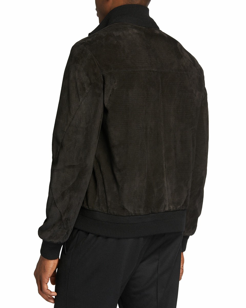 Ermenegildo Zegna Men's Reversible Lamb Leather Bomber Jacket