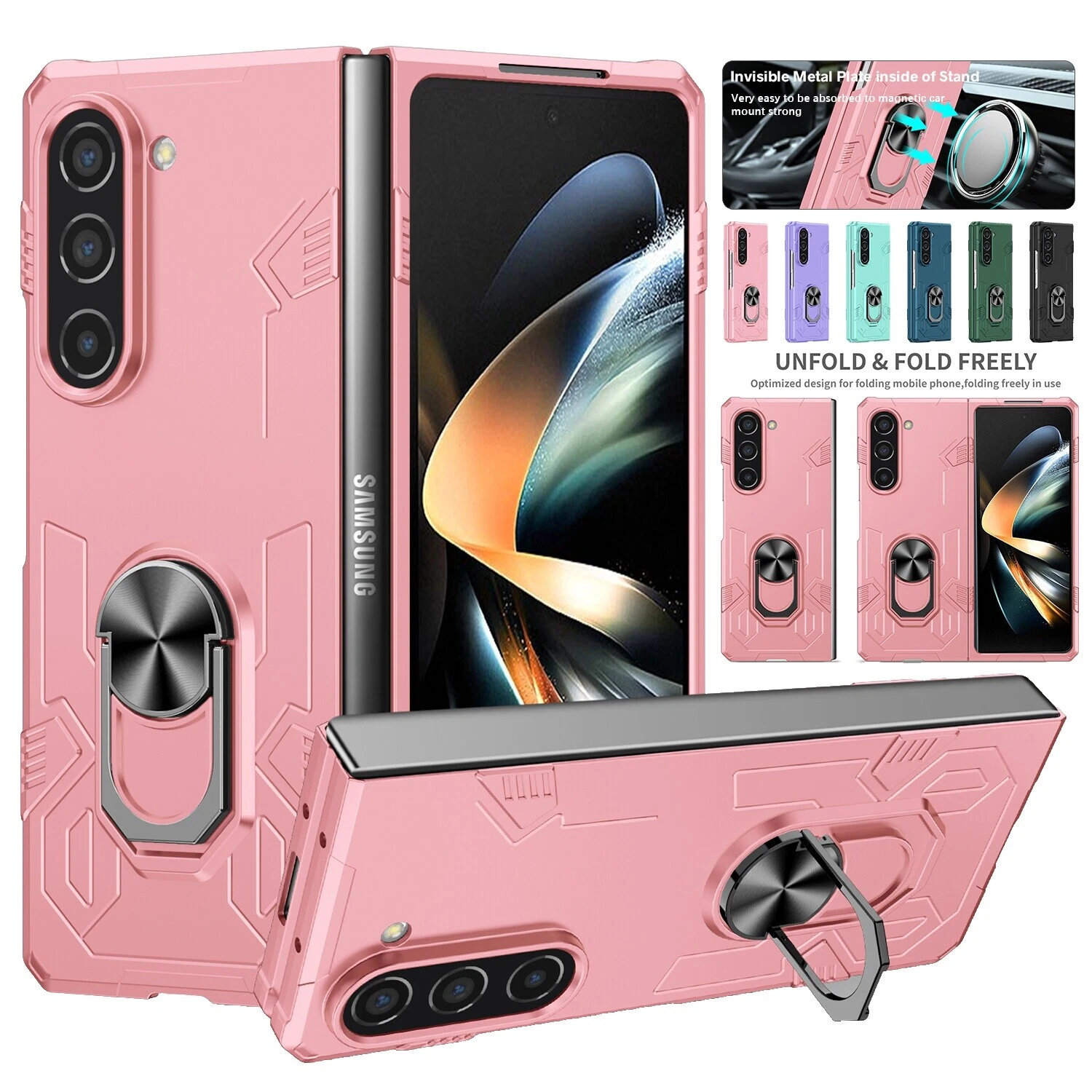 Topes de teléfono celular de plástico rígido con soporte