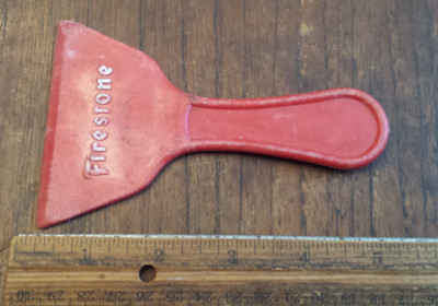 vintage FIRESTONE Ice Scraper advertising COPELAND BROS Cass City, Michigan