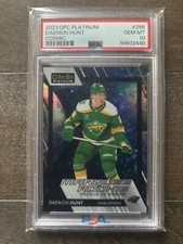 2023-24 O-Pee-Chee Platinum Daemon Hunt rookie /65 Cosmic, PSA 10, OPC, RC, Wild