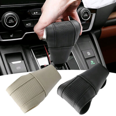 Car Gear Shift Cover Leather Shift Lever Cover Shifter Knob Protector Cover