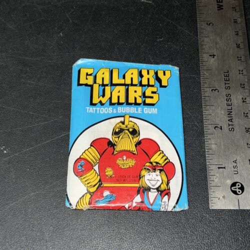 Vntg Unopened Mint Wax Pack-1974 Donruss (Galaxy Wars)- Don’t Eat The Gum! - Picture 1 of 2