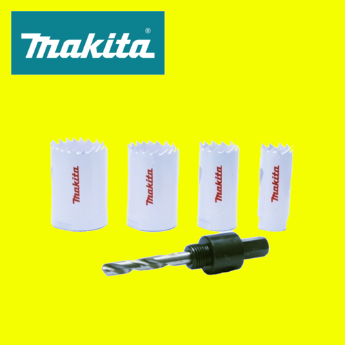 Juego de 4 piezas de sierra orificio bimetálica Makita D-34855 con árbol metal madera y plástico - Imagen 1 de 3