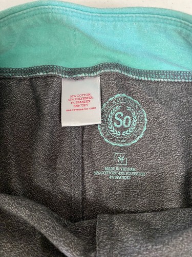 SO Girls Pants Size 14, Gray/Aqua, Drawstring - Picture 6 of 7