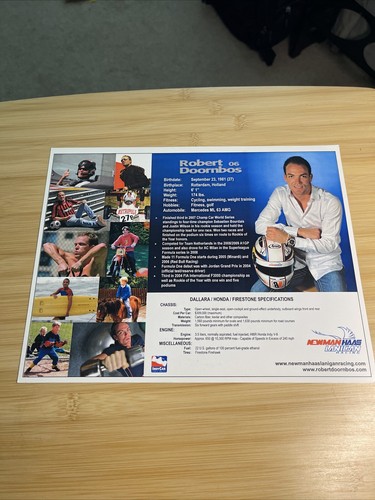 Robert Doornbos Indycar Racing Signed Hero Card - Picture 2 of 2