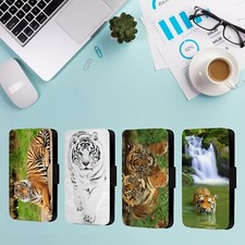Tiger Various Designs Phone Flip Case For Samsung