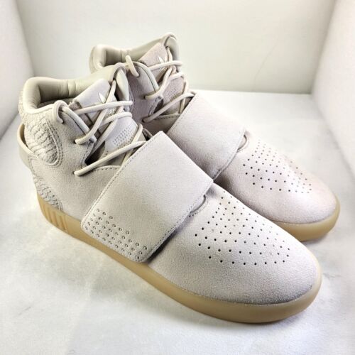 ADIDAS Tubular Invader Mens Mid Trainers Suede Beige UK7 *NEW/UNUSED* (X26) - Picture 4 of 21