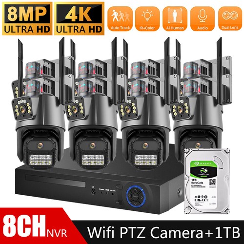 8/4CH 8MP NVR Security Camera Dual Lens System NVR Kit CCTV Video Surveillance - Picture 32 of 34