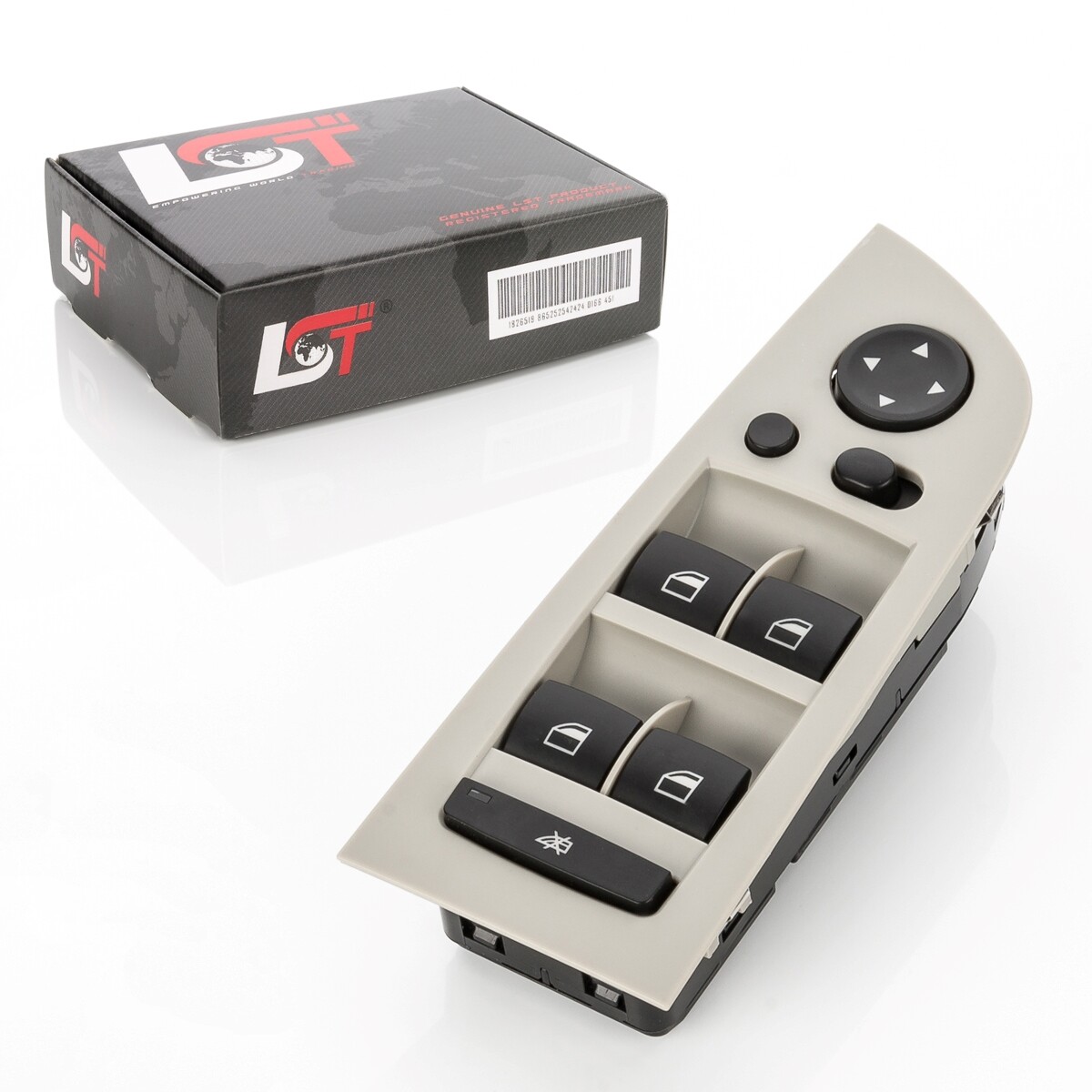 Window Lifter Switch Control Unit with Frame Left Grey for BMW 3 Series E90 E91