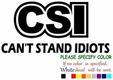 CSI Vinyl Decal Sticker Car Window Bumper Wall Laptop 7"