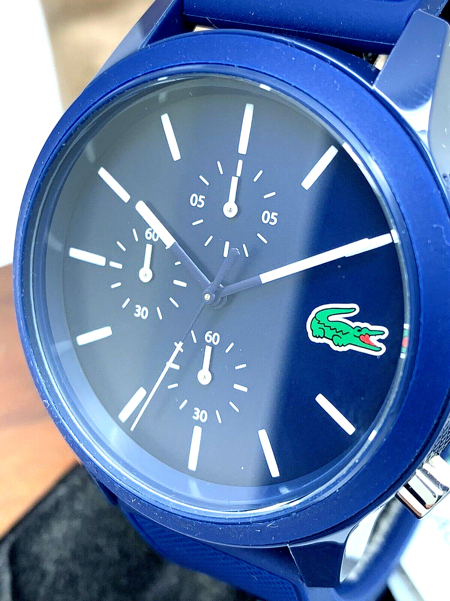 Lacoste Men's Watch 2010970 Quartz Chronograph Blue Dial Rubber