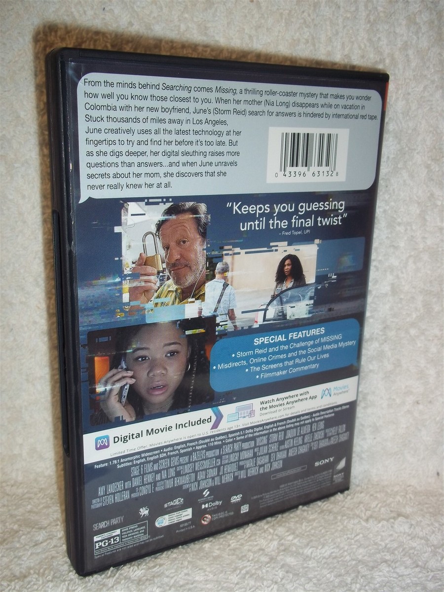 Missing (DVD, 2023) Storm Reid Nia Long computer tech mystery