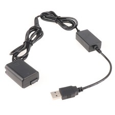 NP-FW50 Dummy Battery 5V 2-4A USB2.0 for Sony A6500 A6400 A6100 A7 A7S Camera