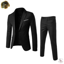 Trajes Para Hombres de Vestir Chaqueta Elegantes Saco Pantalón Largo Boda 2024