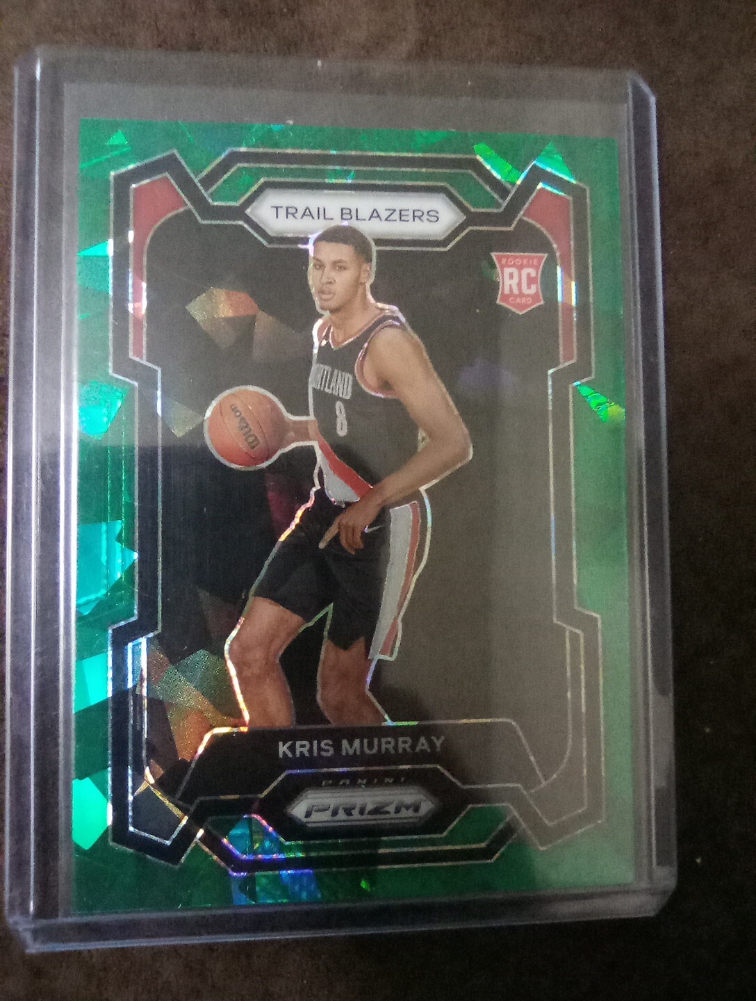 2023-24 Panini Prizm - Green Ice Prizm #142 Kris Murray (RC)
