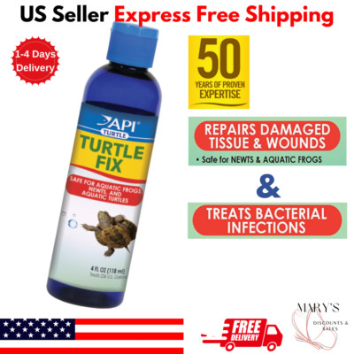 API TURTLE FIX Antibacterial Turtle Remedy 8-Ounce Bottle