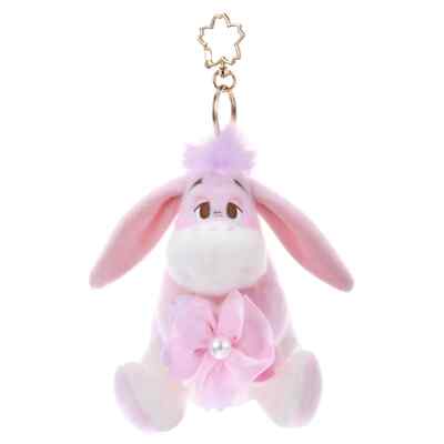 Japan Tokyo Disney Store Eeyore Plush Keychain SAKURA Pink 2025 NWT