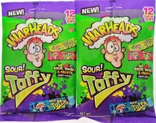 NEW Warheads Sour Taffy - Assorted Flavors: Watermelon, Green Apple  Raspberry