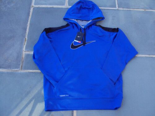Nike Men's Sportswear Therma Fit Pullover Hoodie Blue Medium #438734-493 - Picture 3 of 4