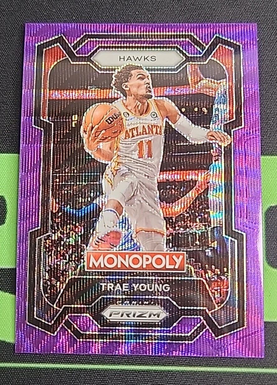 2023-24 Panini Prizm Monopoly Trae Young Purple Wave SP #4 Atlanta Hawks