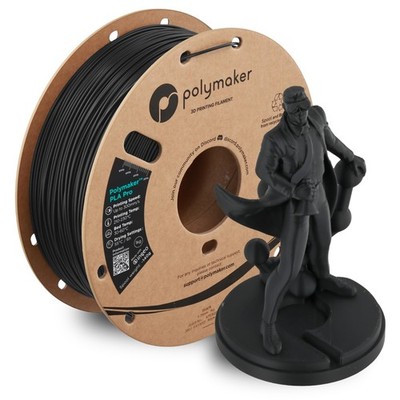 Polymaker PLA Pro 3D New Formula, 111 - 1.75mm Black (Hex Code: #0c0e0c)