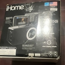 iHome iP41 Rotating Digital Clock Radio for iPhone/iPod Black with Charging Dock