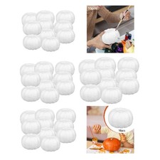 10 Pieces White Foam Pumpkins Versatile Decor for Halloween Autumn Birthday