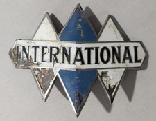 Vtg Metal 1920s 30s International Harvester Triple Diamond Radiator Badge Emblem Vtg Metal 1920s 30s International Harvester Triple Diamond Radiator Badge Emblem