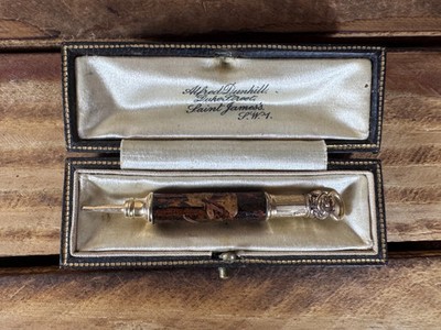 Boxed Dunhill Maki-e Goldfilled Telescope Pencil 1920's