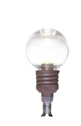 50-Count Warm White LED Plastic Globe Outdoor String Lights with White Wire - Picture 8 of 8